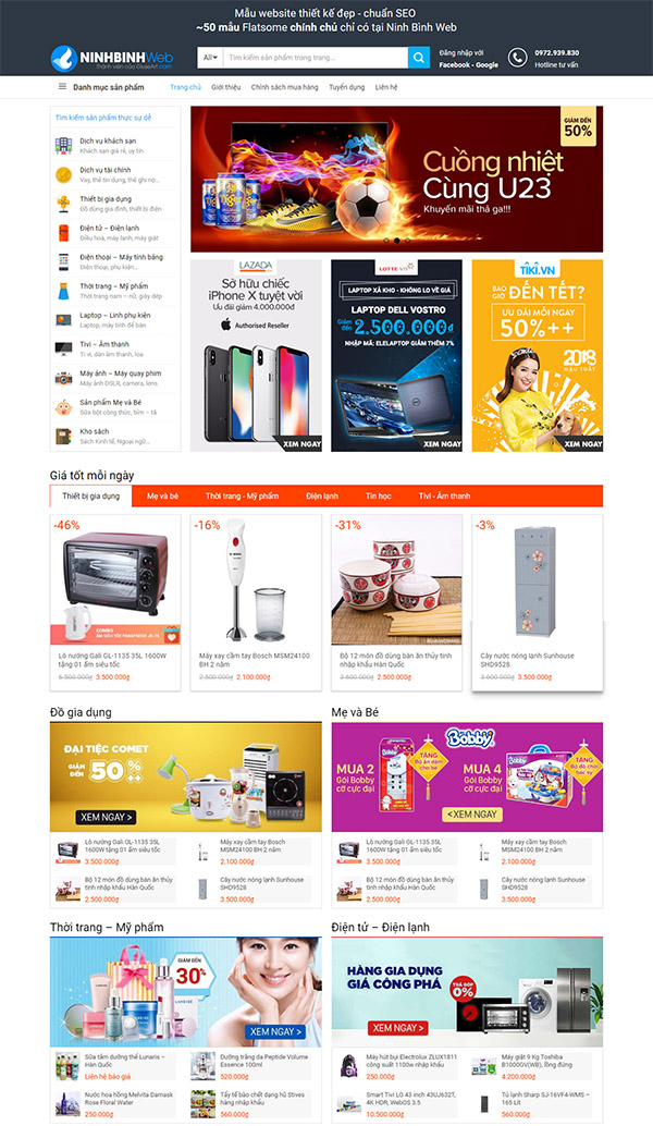 Shop tổng hợp – webdesign – thiết kế website chuẩn seo